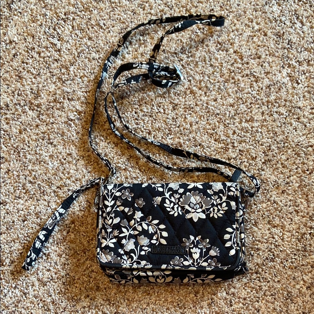 Floral Black Crossbody Bag